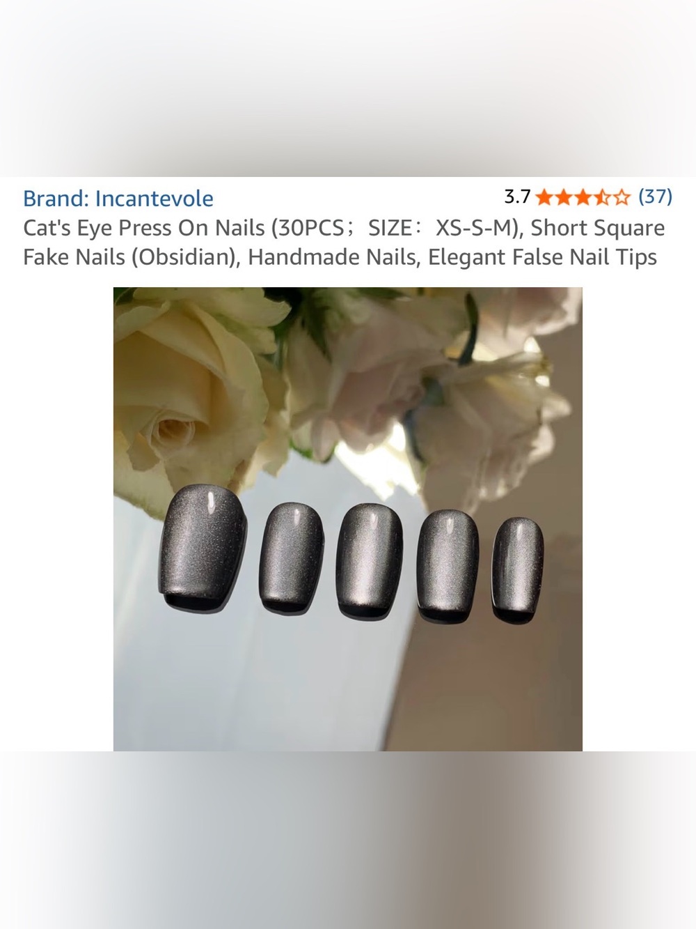 Incantevole Cat’s eye Press-On Nail Set with Tools